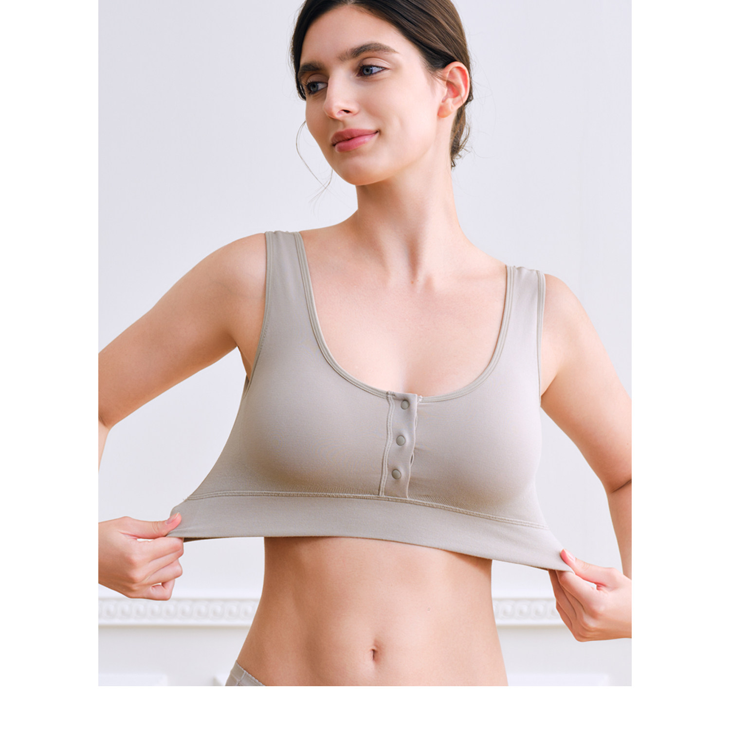 Domiamia Large-Breasted Nursing Bra Anti-Sagging Support Maternity Bra Large Size Postpartum Nursing Bra — 30