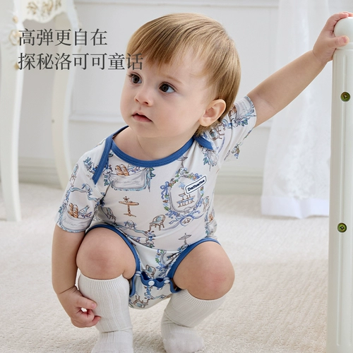 Летнее боди для новорожденных, детский комбинезон, короткий рукав