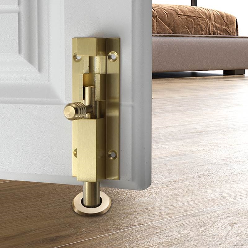 Punch-free stainless steel anti-theft door bolt door bolt room door wooden door surface-mounted lengthened thickened door special-purpose bolt