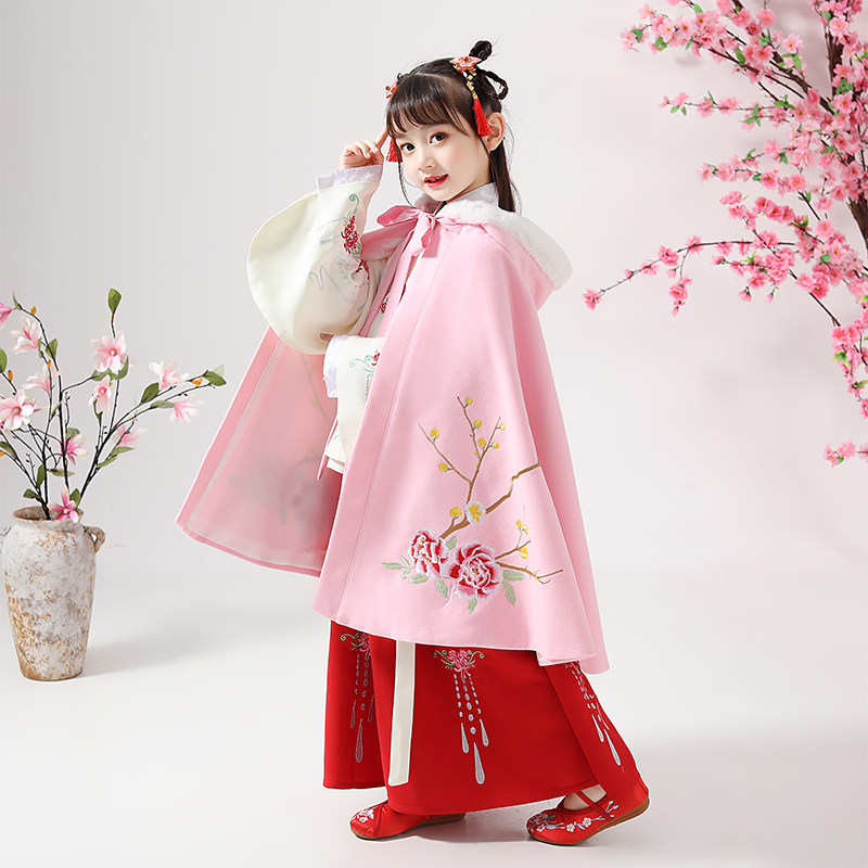 冬季加厚中国风儿童汉服秋冬旗袍襦 图1