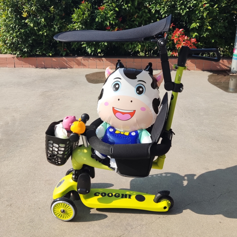 Scooter Fencing Cool Chic Guardrails Backrest Car Basket Footboard protective gear Awning Cartoon Cool Ride wagon accessories 