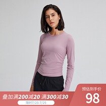 lulu original sports top womens long-sleeved t-shirt outdoor running clothes Fitness clothes quick-drying air yoga clothes for women