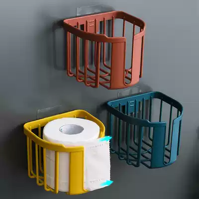 Punch-free toilet rack household tissue box toilet paper dressing room toilet paper rack roll toilet paper roll toilet paper roll toilet paper holder