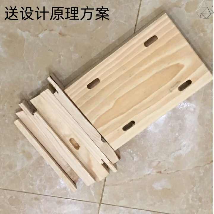High School General Technology Project: Handmade Wooden Small Stool with Mortise and Tenon Joints, Material Science and Technology Creation Invention