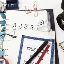 Autumn Knife Fish Tape Hand Tent Digital Adhesive Tape Multifunction Label DIY Digital Sticker Collage gold and paper adhesive tape