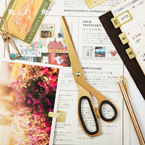 Autumn Knife Fish Hand Tent Tool Retro Scissors Nordic Style Minimalist Design Hand Tent Perimeter Accessories Tool Plated Brass Golden Scissors