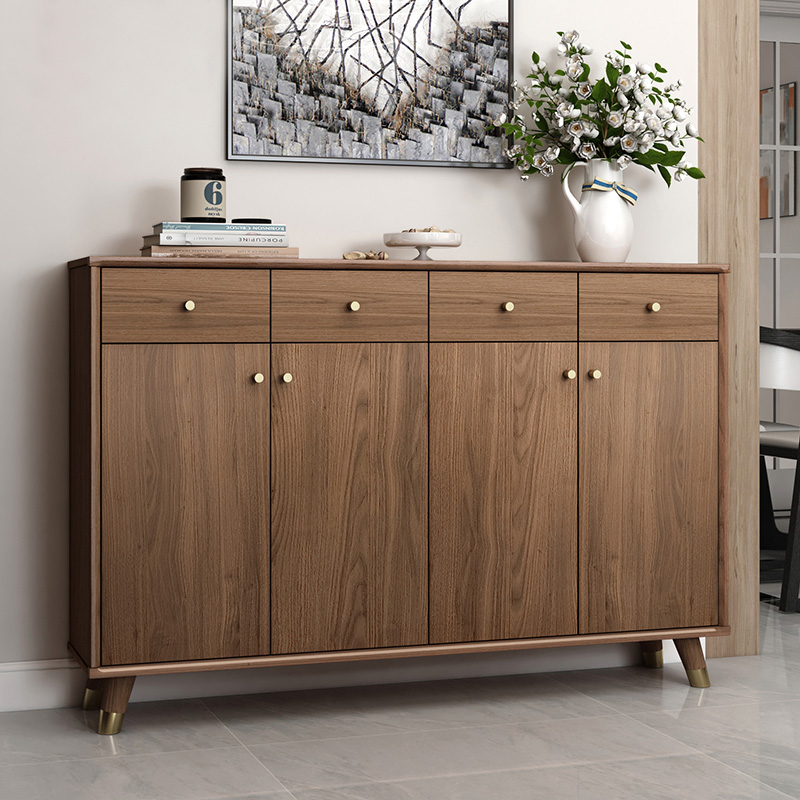 American light and luxurious shoe cabinet containing home solid wood color minimalist post modern entrance door into the door closed door Chinese style