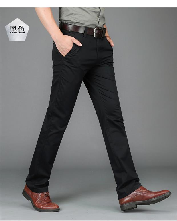 Quần nam cotton mùa xuân và quần thường - Quần quần ngố nam