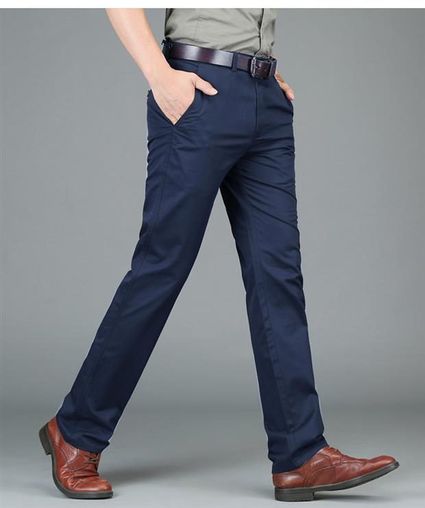 Quần nam cotton mùa xuân và quần thường - Quần quần ngố nam