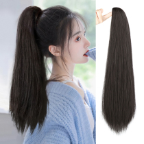 Net red straight hair ponytail mid-length short haired female grip clip straight hair braid high horsetail emulated hair fake hair little seven