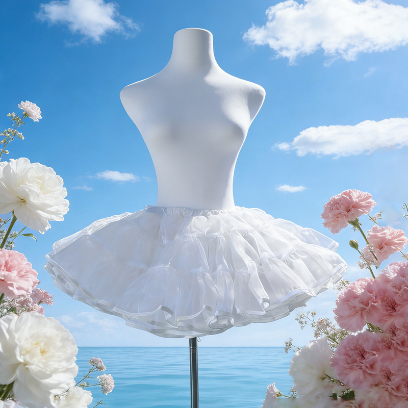 Four Seasons Whale Petticoat Ultra-Violent Boneless Soft Tulle Lolita Duck Butt Dog Short Flying Petticoat