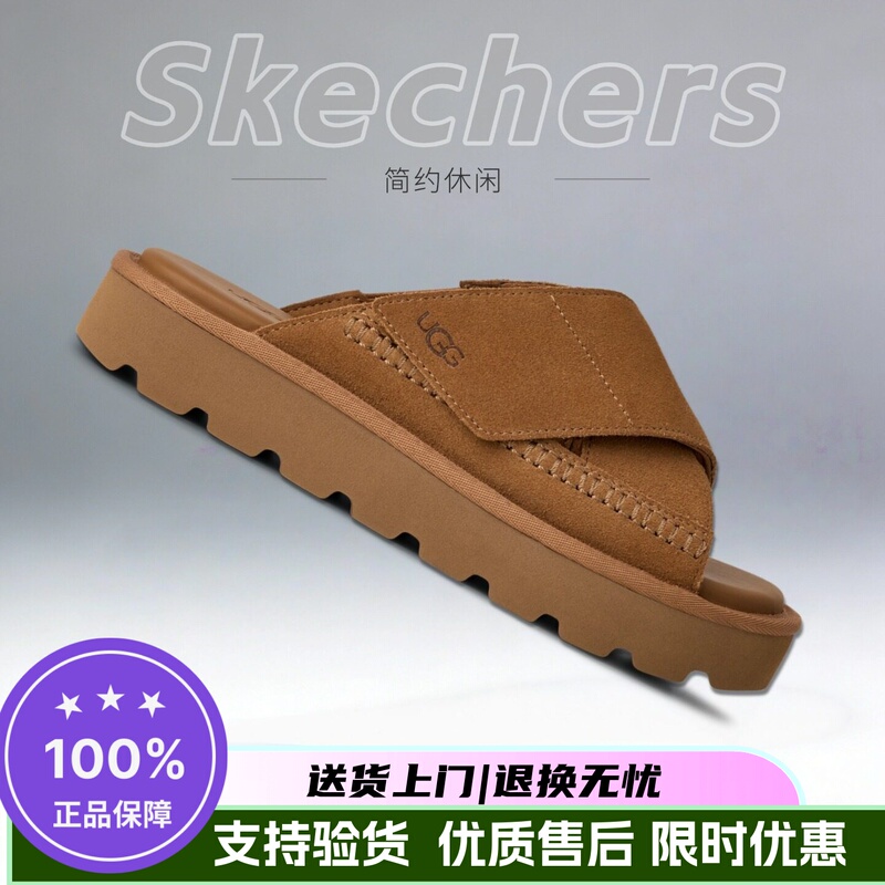 Ugg 2026 New Fashion Casual Comfortable Thick-Soled Flat Slip-On Closed-Toe Women's Shoes Slippers 1178876