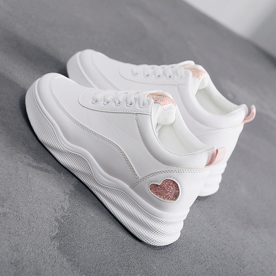 内增高小白鞋女2020秋季新款坡跟女鞋