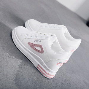 小白鞋女2020新款秋季薄款内增高厚底