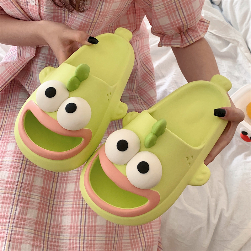 All-Red Zen Olympic Style Big-Eyed Small Koi Fish Parent-Child Slippers, Fashionable Non-Slip Casual Summer Slippers for Women