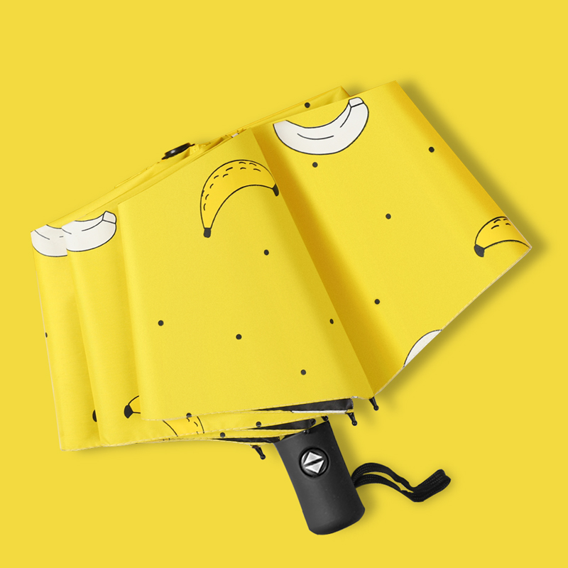 Fully automatic sunny umbrella dual-use female sunscreen sunscreen anti-UV sunshade small fresh folding student cute