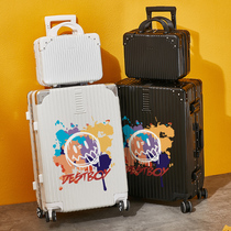 Xiaomi good graffiti suitcase female Wheel aluminum frame password pull rod box strong durable travel box 24 big men
