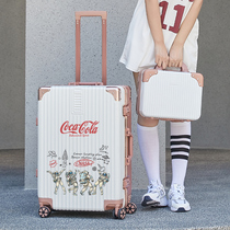 Xiaomis preferred personality suitcase female steering wheel cartoon aluminum frame pull box 20 strong durable travel box