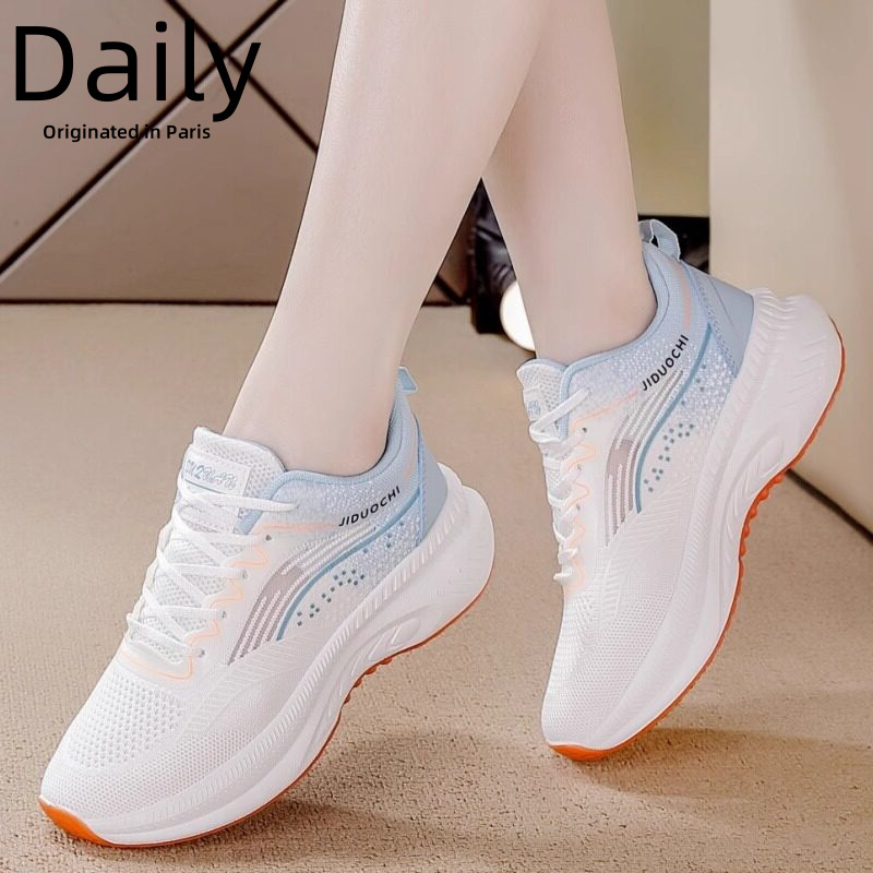 Sports Shoes for Women 2026 Summer New Style Casual Mesh Breathable Lightweight Travel Shoes for Women Shock-Absorbing High-End Running Shoes