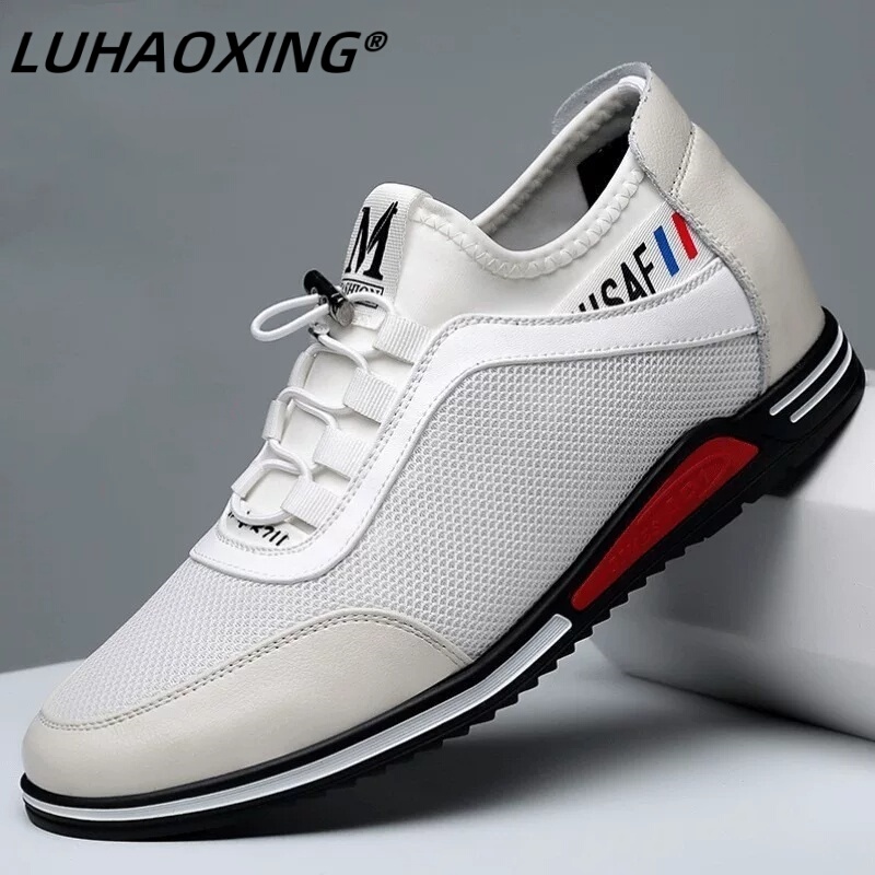 Men's Shoes 2026 Summer New Mesh Shoes Men's Height-Increasing Genuine Leather Shoes Breathable Lightweight Sports Men's Casual Shoes Men's Shoes 2026 Summer New Mesh Shoes Men's Height-Increasing Genuine Leather Shoes Breathable Lightweight Sports Men's Casual Shoes
