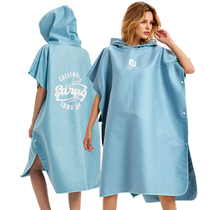 Quick dry cloak bath towel diving warm coat beach changing bathrobe swimming hot spring outdoor cloak smoking towel