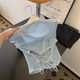 Korean-Style Chic Backless Lace-Up Knitted Short-Sleeve T-Shirt for Women, Summer Design, Sweet and Spicy Slim-Fit Short Top