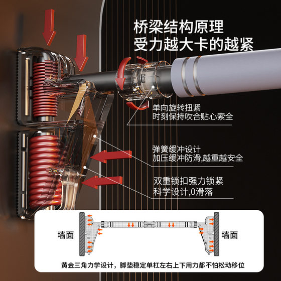 SND factory direct sales new adult horizontal bar home indoor pull-up without punching wall door horizontal bar