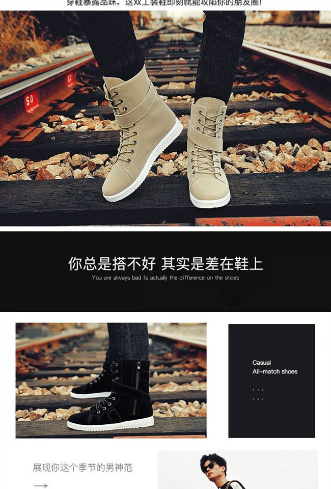 Martin boots nam cao cấp phong cách Anh phong cách retro giày nam mùa xuân và mùa hè giày đơn bốn mùa giày cao - Giay cao