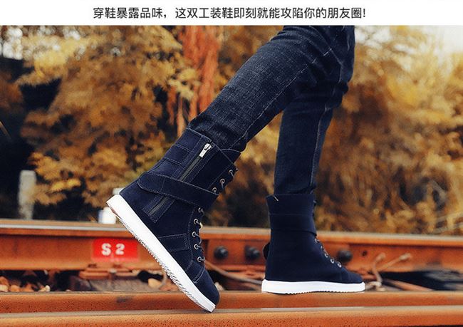 Martin boots nam cao cấp phong cách Anh phong cách retro giày nam mùa xuân và mùa hè giày đơn bốn mùa giày cao - Giay cao