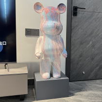 Internet celebrity cartoon violent bear piggy bank modern simple creative living room TV cabinet large floor-standing ornaments