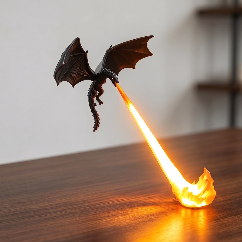 Light-Up - Dragon Breath Lamp Fire-Breathing Model Atmosphere Lamp Ornament Fire-Breathing Dragon Night Light Toy Birthday Gift for Boys Light-Up - Dragon Breath Lamp Fire-Breathing Model Atmosphere Lamp Ornament Fire-Breathing Dragon Night Light Toy Birthday Gift for Boys