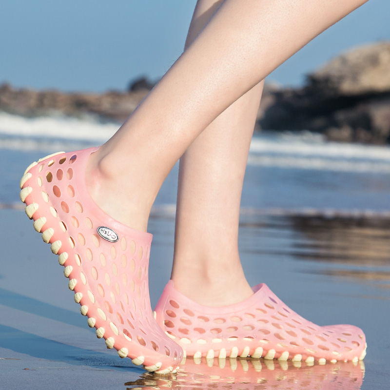 2188 Pink & LargerQuick drying Wading shoes male Upstream shoes light Men's and women's shoes ventilation non-slip outdoors Amphibious shoes Beach shoes male