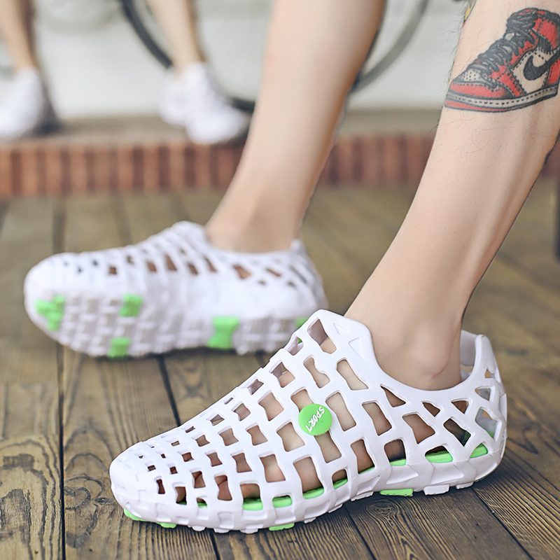 555 White Green & Standard YardsQuick drying Wading shoes male Upstream shoes light Men's and women's shoes ventilation non-slip outdoors Amphibious shoes Beach shoes male