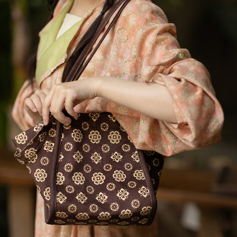Pillow Moon New Chinese Style Bag Original National Style Han Elements Tang Style Floral Commuting Print Underarm Bag Crossbody Shoulder Bag Pillow Moon New Chinese Style Bag Original National Style Han Elements Tang Style Floral Commuting Print Underarm Bag Crossbody Shoulder Bag