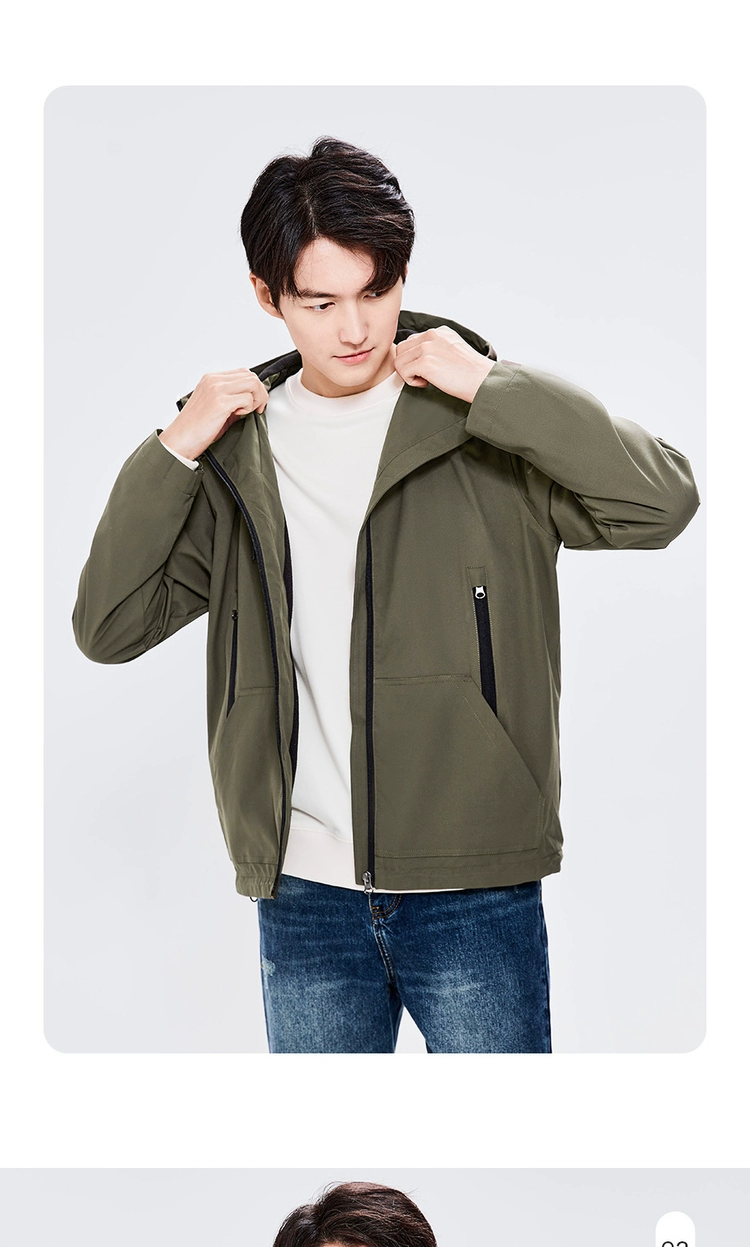 [Clearance] Giordano Jacket Men's Autumn and Winter Workwear Wind Slant Pocket Hooded Thin Jacket Men 01070720