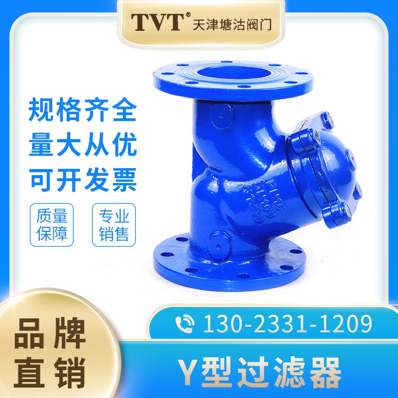 Tianjin Tanggu TVT Shanghai Liangworkers Shanghai Works Keste flange Y type filter GL41H-16Q ductile iron