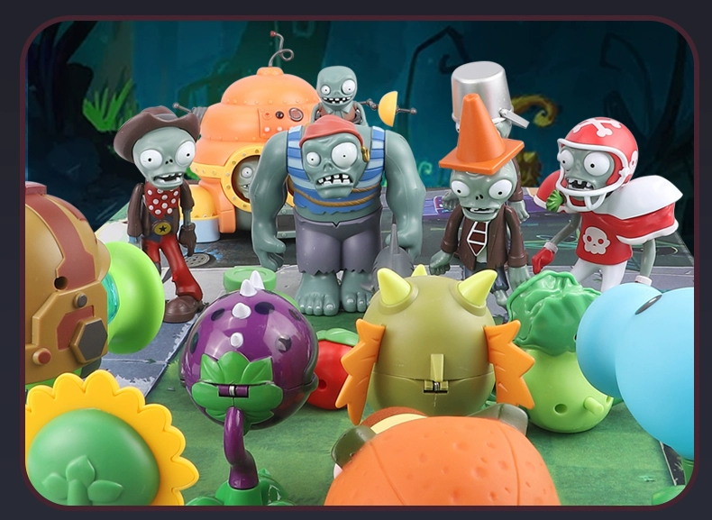 Đồ Chơi Plants vs. Zombies Chính Hãng Trọn Bộ 2 Bộ 3 Bắn Súng Hạt Đậu Cao Su Mềm Bé Trai Bộ Đẩy Khổng Lồ