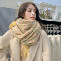Scarf womens winter Korean version of the tide small fragrance wild 2020 new cute girl thickened warm knitted bib autumn