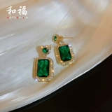 Ретро серьги, изысканный стиль, легкий роскошный стиль, 2024 года