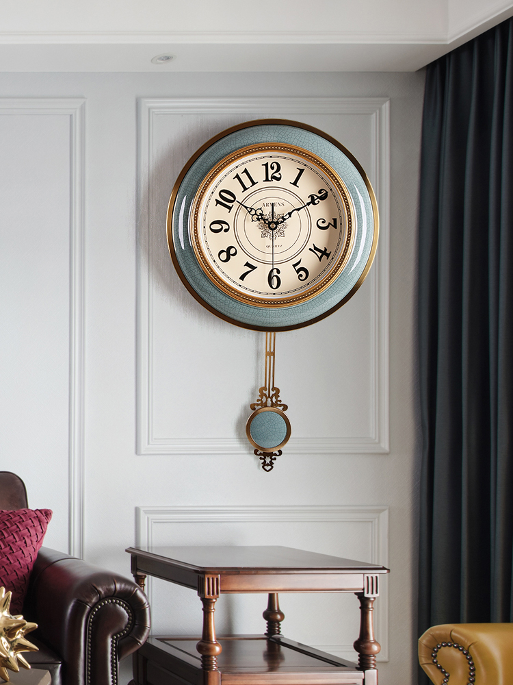 Light luxury watch wall clock Living room household fashion creative modern simple European silent quartz clock Decorative wall clock