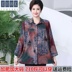 . Trung niên mùa xuân và mùa hè chín sleeveth mỏng áo thun cardigan lớn mã hoa áo 210 pound mẹ béo giản dị của phụ nữ 