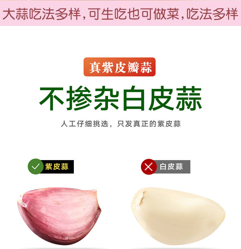 新鲜现挖 紫皮大蒜头 5斤 图7