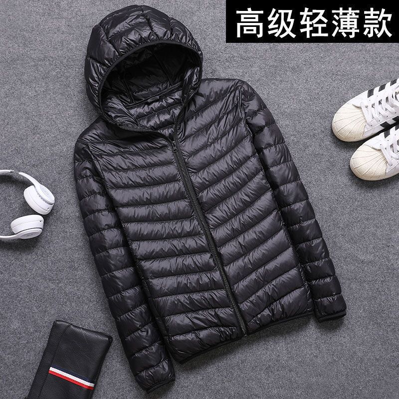High-End Genuine Brand Lightweight down Jacket for Men, Short Style, 2022 Winter New Casual Hooded Men's Fashion Brand Trend