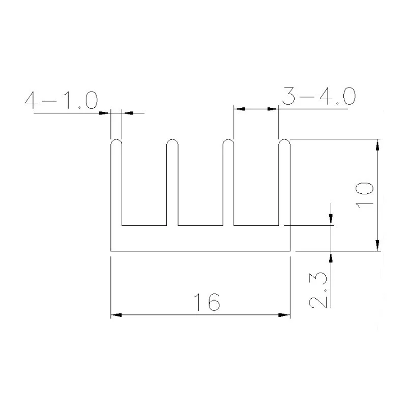 Tản nhiệt nhôm 16*16*10MM Bộ khuếch đại công suất bảng tản nhiệt tản nhiệt điện tử định tuyến CPU tản nhiệt