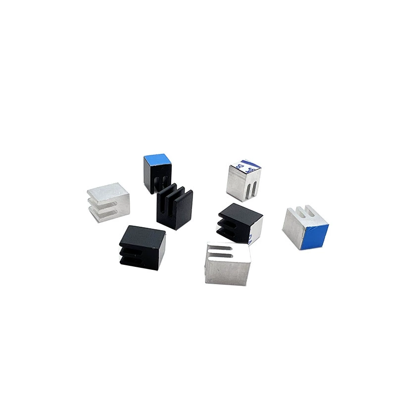 Tùy Chỉnh Nhôm Hồ Sơ Tản Nhiệt 7*7*10 Mm Chip Mô Đun CPU Nguồn Điện Raspberry Pi Dán Nhiệt Nhỏ Khối Nhôm