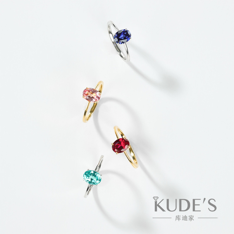 【Kudi Jewelry】1.7 Carat Ruby Ring, Simple and Elegant, a Valentine's Day Gift for Your Girlfriend, Light Luxury and Versatile