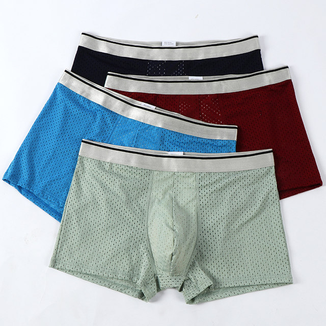 ຊຸດຊັ້ນໃນສໍາລັບຜູ້ຊາຍ plus size plus size boxer briefs for fat men fat men summer 300 pounds ultra-thin quick-drying ice silk underwear