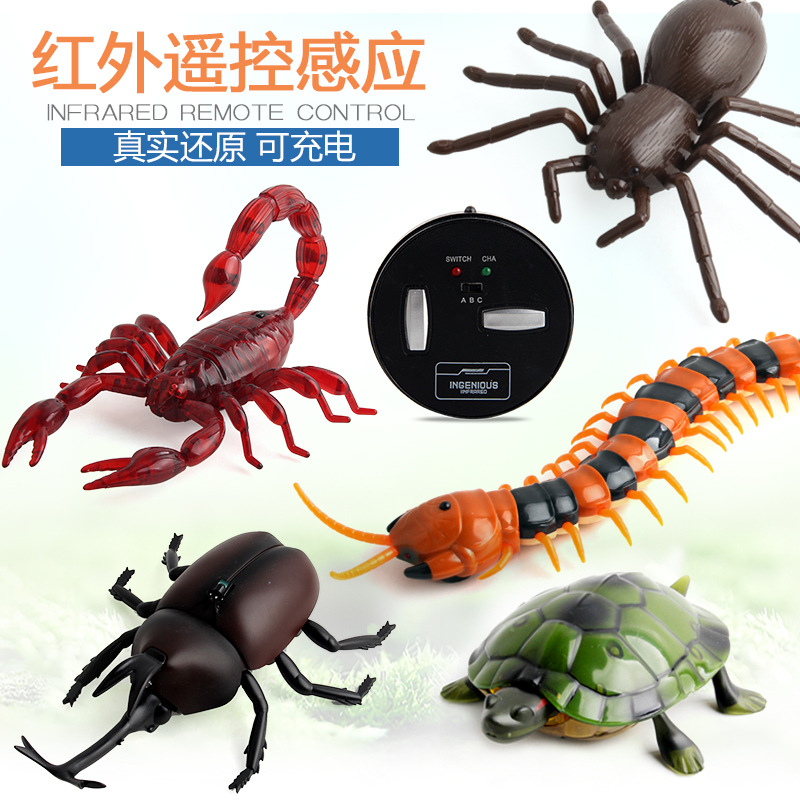 Shake sound with the same wireless remote control simulation scorpion centipede turtle spider electric animal model children's student toy