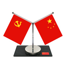 Флаг 车载国旗摆件 车内五星红旗装饰车上车用装饰品办公桌车摆件汽车摆台高档旗桌面爱国小红旗