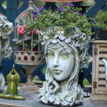 Character avatar Flower pot Garden decoration Venus retro flower art vase Creative Goddess statue flower arrangement